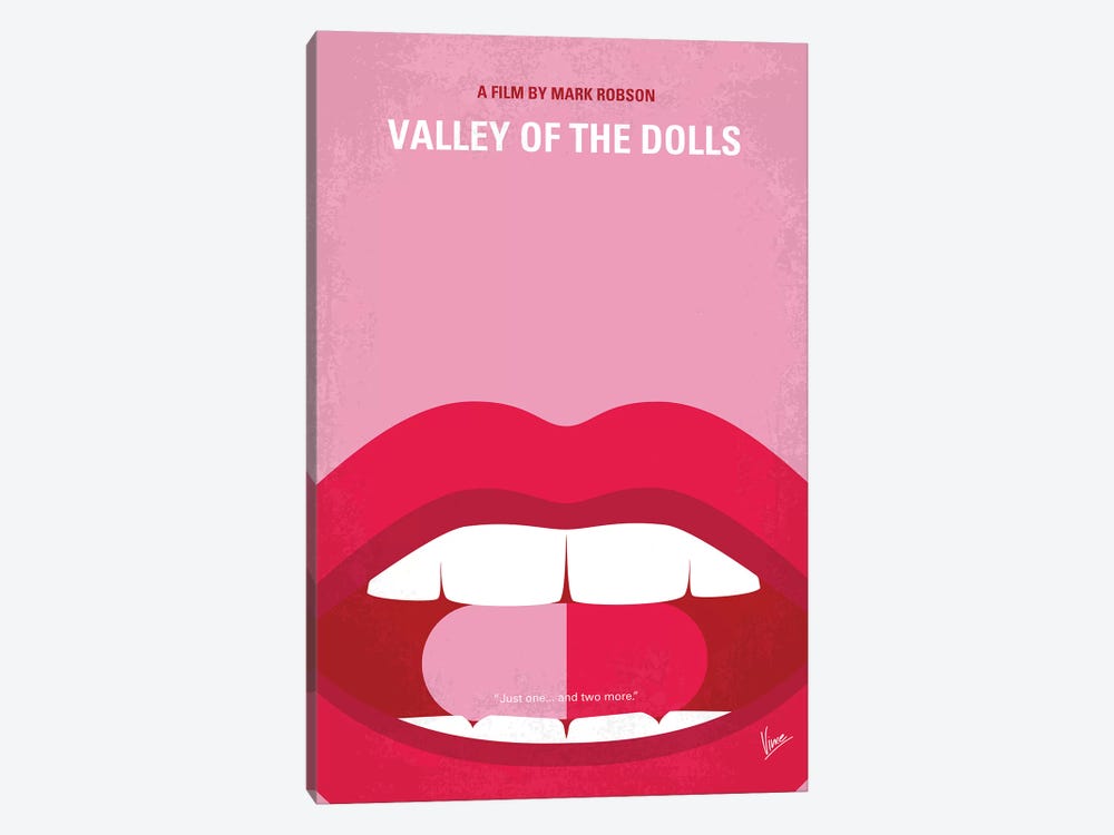 Valley Of The Dolls Minimal Movie Poster by Chungkong 1-piece Canvas Print