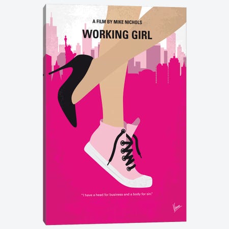 Working Girl Minimal Movie Poster Canvas Print #CKG1202} by Chungkong Canvas Wall Art