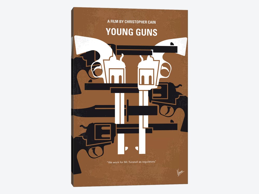 Young Guns Minimal Movie Poster by Chungkong 1-piece Art Print