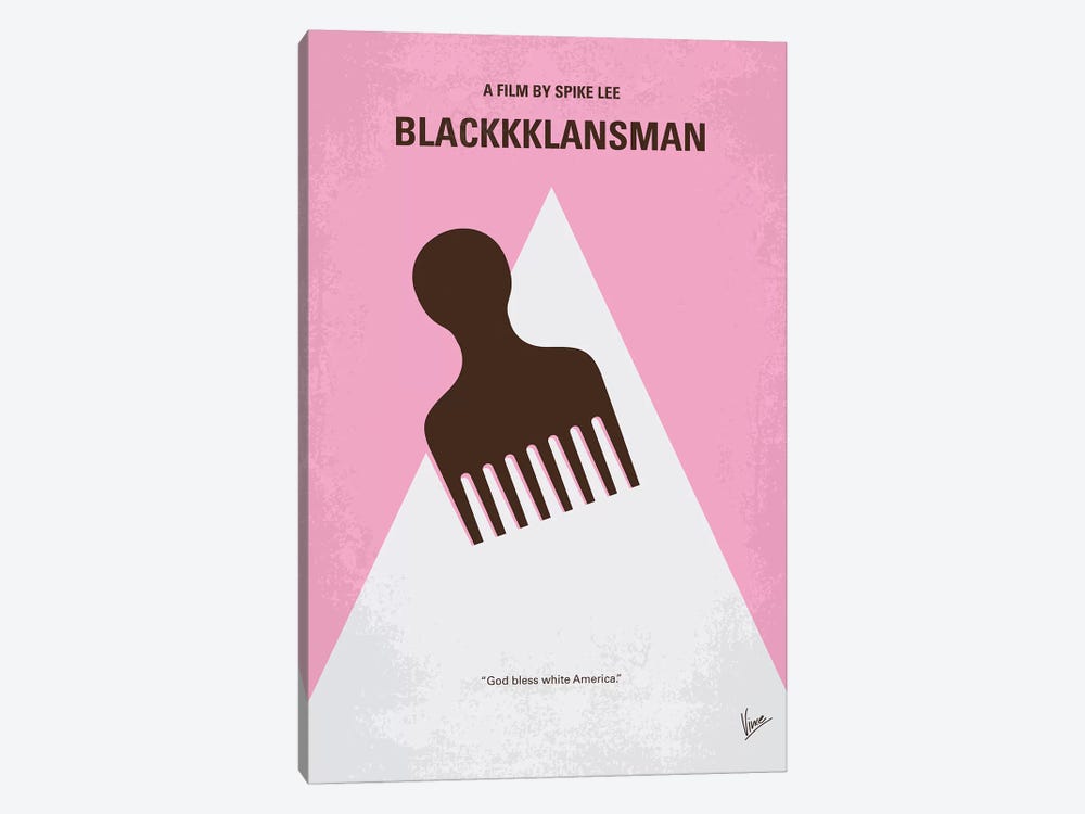 BlacKKKlansman Minimal Movie Poster by Chungkong 1-piece Canvas Art Print