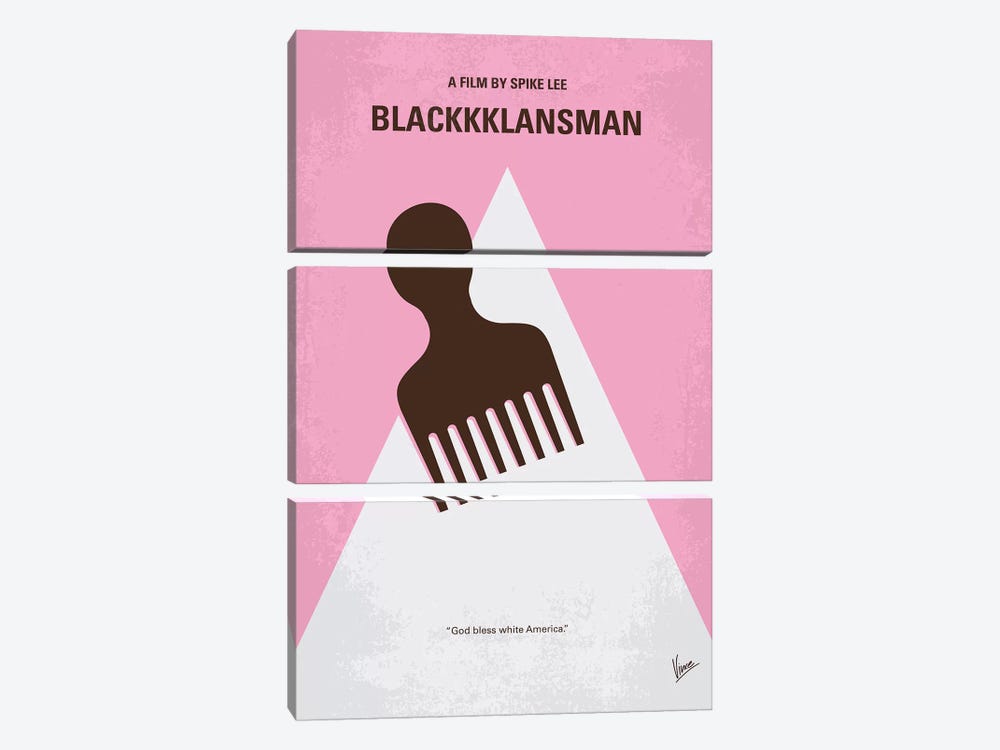 BlacKKKlansman Minimal Movie Poster by Chungkong 3-piece Art Print