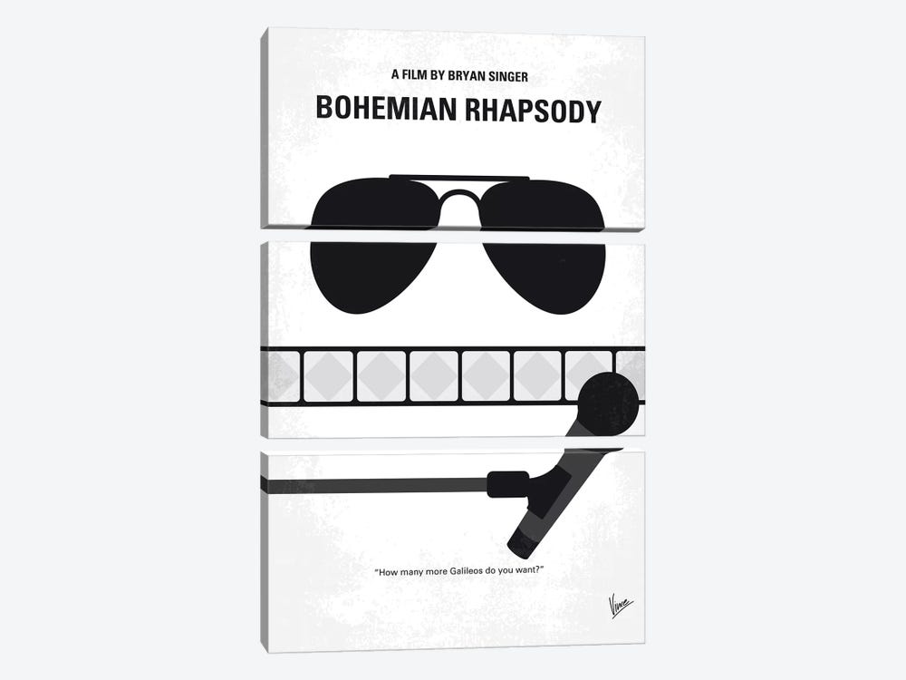Bohemian Rhapsody Minimal Movie Poster by Chungkong 3-piece Canvas Art