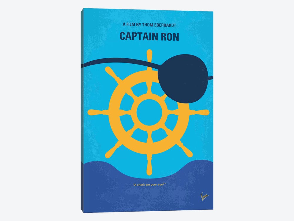 My Captain Ron Minimal Movie Poster by Chungkong 1-piece Canvas Print
