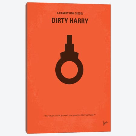 Dirty Harry Movie Poster Canvas Print #CKG120} by Chungkong Canvas Artwork