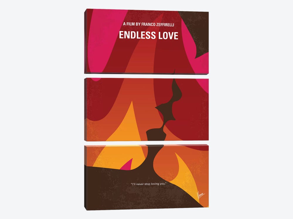 My Endless Love Minimal Movie Poster by Chungkong 3-piece Canvas Art