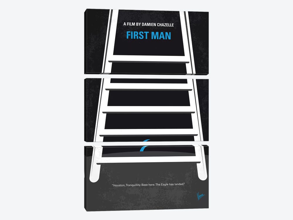 My First Man Minimal Movie Poster by Chungkong 3-piece Canvas Wall Art