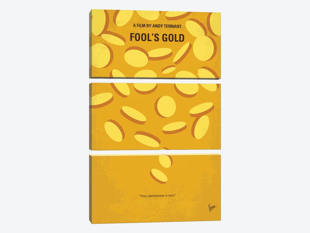 My Fools Gold Minimal Movie Poster by Chungkong 3-piece Canvas Print