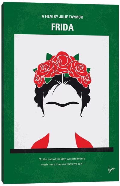 My Frida Minimal Movie Poster Canvas Art Print - Biographical Movie Art