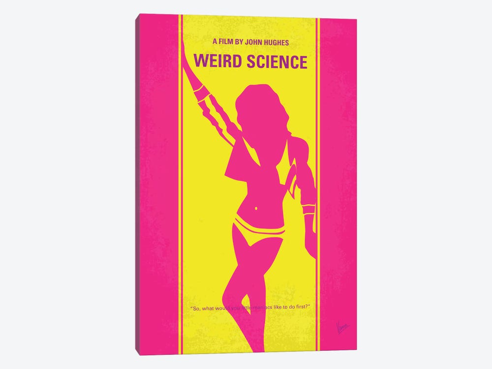 Weird Science Minimal Movie Poster by Chungkong 1-piece Canvas Print