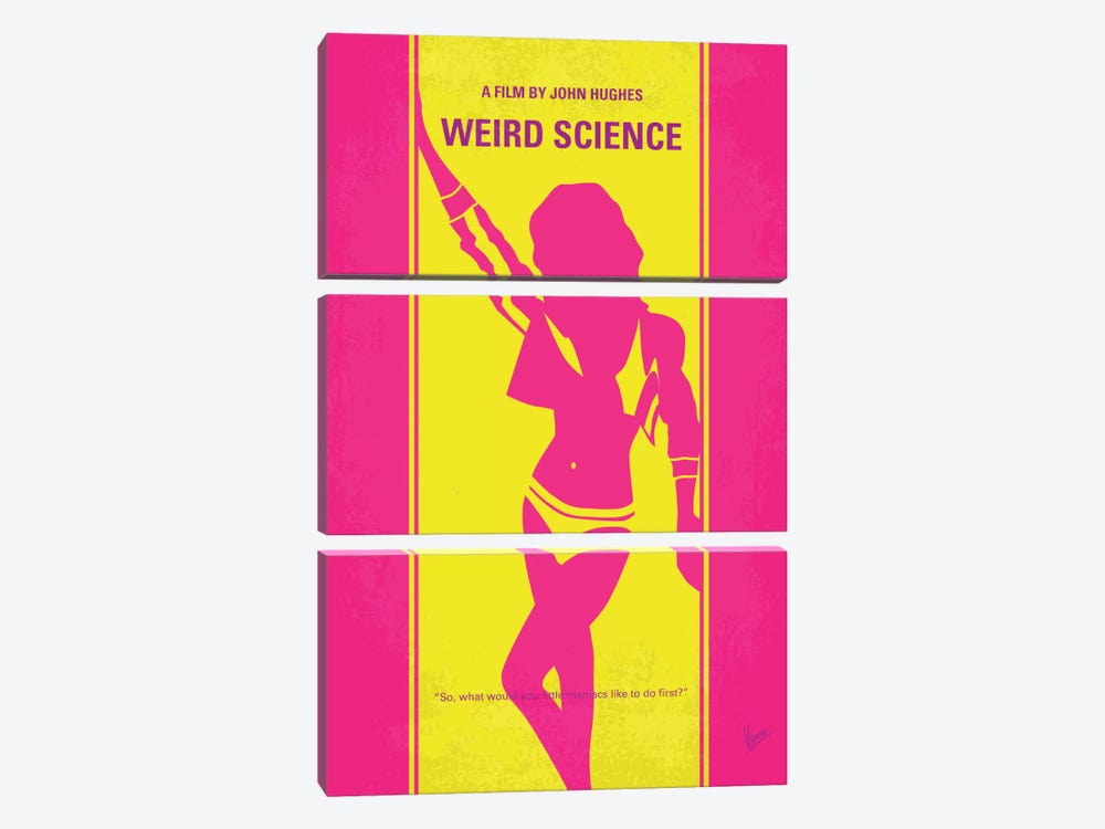 Weird Science Minimal Movie Poster by Chungkong 3-piece Art Print