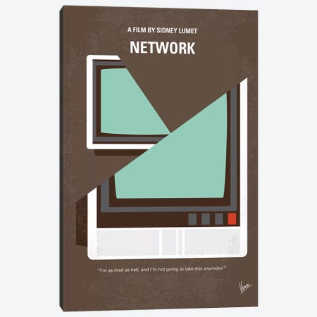 My Network Minimal Movie Poster Canvas Print #CKG1220} by Chungkong Canvas Art