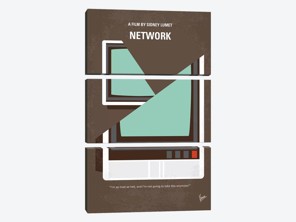 My Network Minimal Movie Poster by Chungkong 3-piece Canvas Wall Art