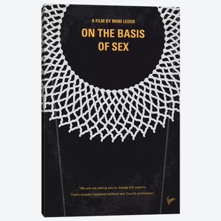 My On The Basis Of Sex Minimal Movie Poster Canvas Print #CKG1221} by Chungkong Canvas Wall Art