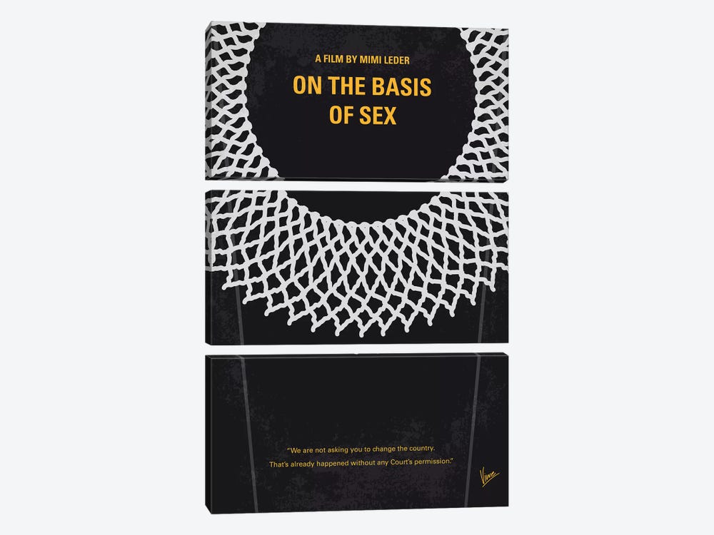 My On The Basis Of Sex Minimal Movie Poster by Chungkong 3-piece Art Print