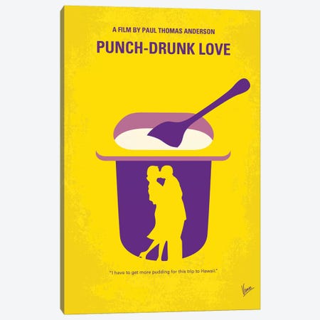 My Punch-Drunk Love Minimal Movie Poster Canvas Print #CKG1222} by Chungkong Canvas Art
