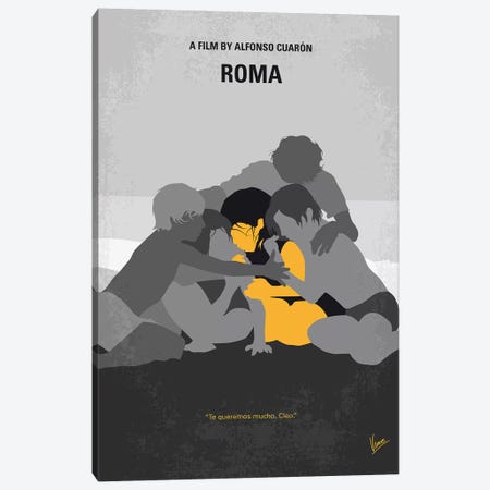 Roma Minimal Movie Poster Canvas Print #CKG1224} by Chungkong Art Print