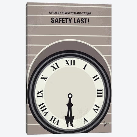My Safety Last Minimal Movie Poster Canvas Print #CKG1225} by Chungkong Canvas Print