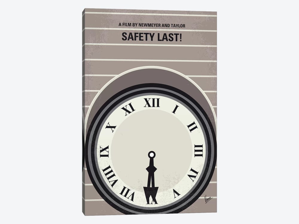 My Safety Last Minimal Movie Poster by Chungkong 1-piece Canvas Art Print