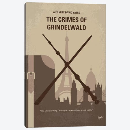 My The Crimes Of Grindelwald Minimal Movie Poster Canvas Print #CKG1227} by Chungkong Canvas Print