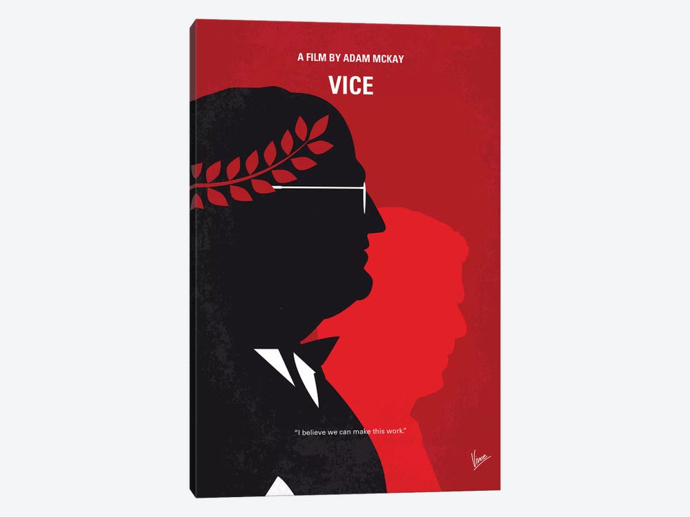 Vice Minimal Movie Poster by Chungkong 1-piece Canvas Print