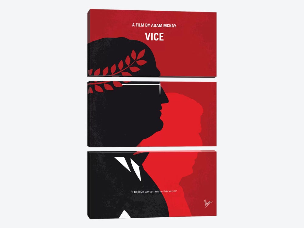 Vice Minimal Movie Poster by Chungkong 3-piece Art Print