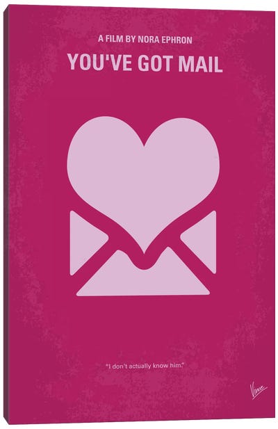 You've Got Mail Minimal Movie Poster Canvas Art Print - Romance Minimalist Movie Posters