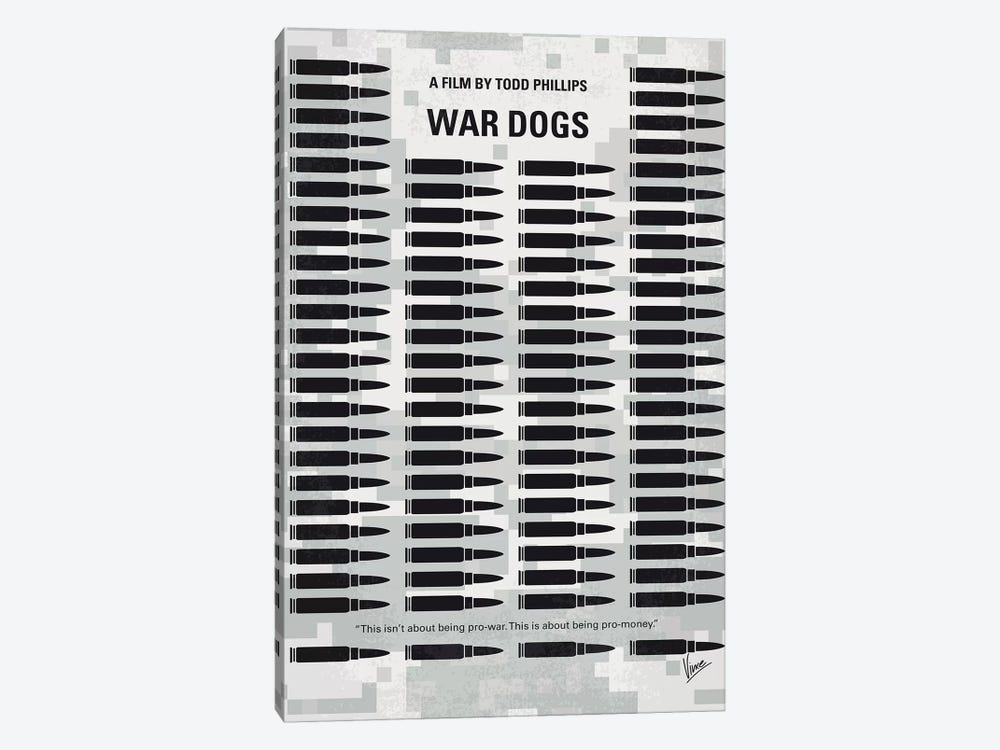 My War Dogs Minimal Movie Poster by Chungkong 1-piece Canvas Art Print