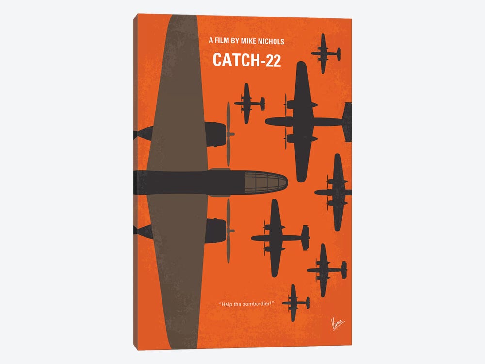 Catch 22 Minimal Movie Poster by Chungkong 1-piece Canvas Art