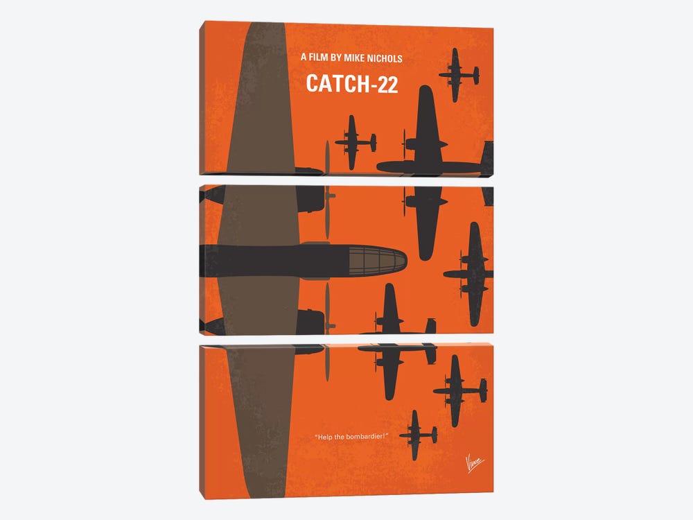 Catch 22 Minimal Movie Poster by Chungkong 3-piece Canvas Wall Art