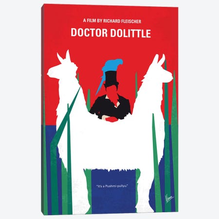 Doctor Dolittle Minimal Movie Poster Canvas Print #CKG1232} by Chungkong Art Print