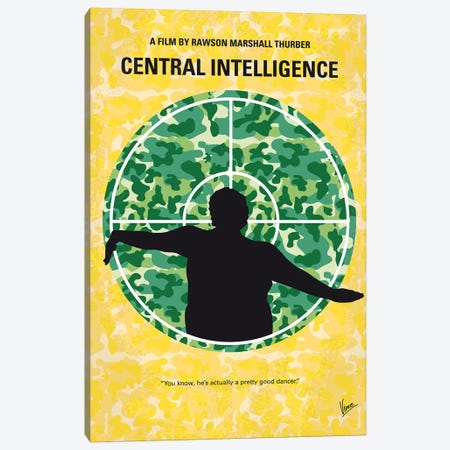 Central Intelligence Minimal Movie Poster Canvas Print #CKG1233} by Chungkong Canvas Print