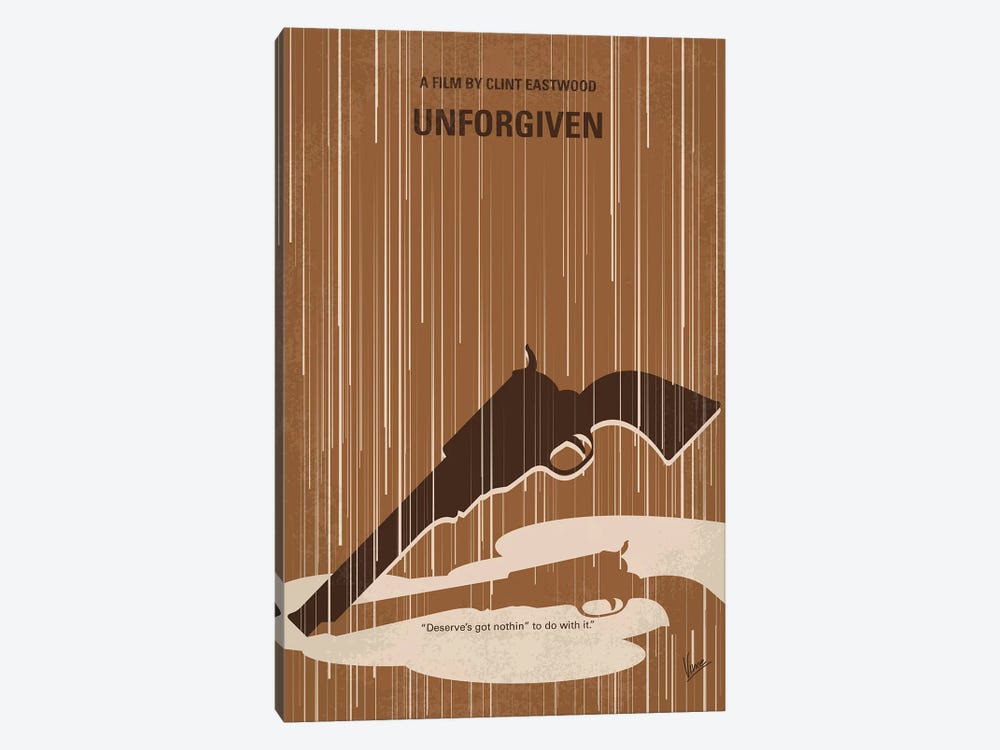 Unforgiven Minimal Movie Poster by Chungkong 1-piece Canvas Print