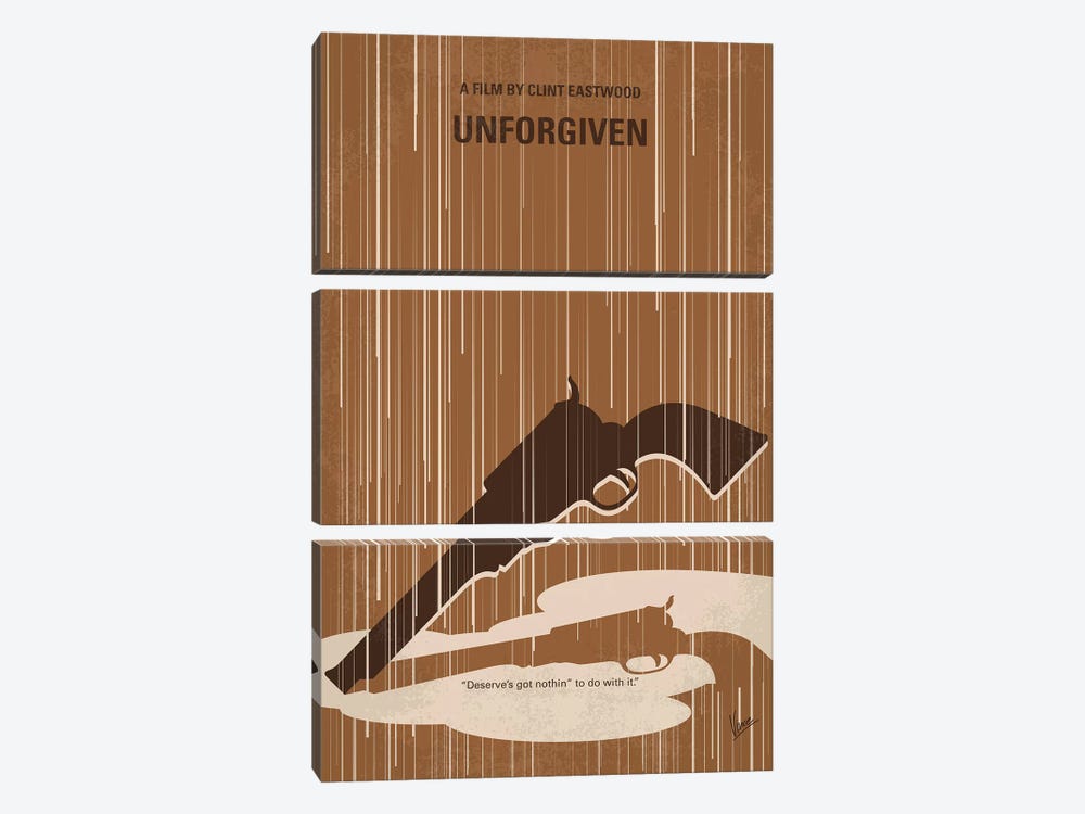 Unforgiven Minimal Movie Poster by Chungkong 3-piece Art Print