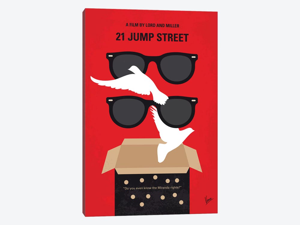 21 Jump Street Minimal Movie Poster by Chungkong 1-piece Canvas Artwork