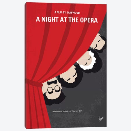 A Night At The Opera Minimal Movie Poster Canvas Print #CKG1237} by Chungkong Canvas Artwork