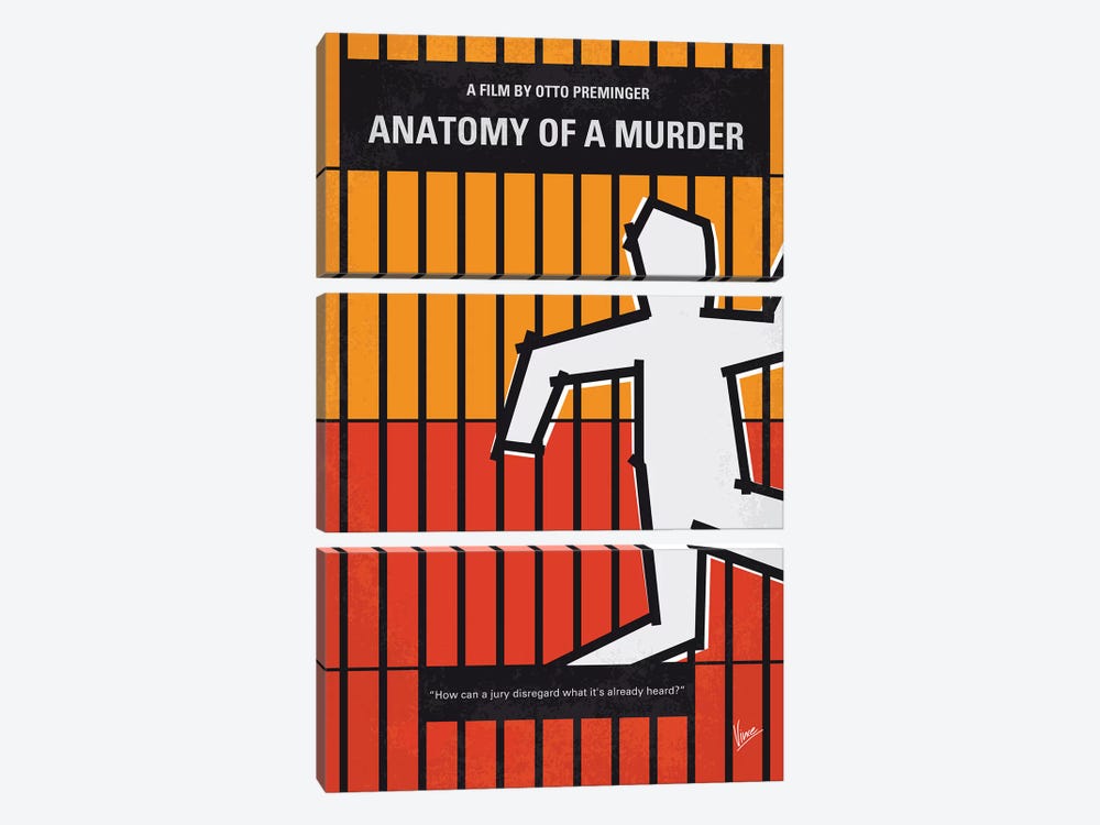 Anatomy Of A Murder Minimal Movie Poster by Chungkong 3-piece Art Print
