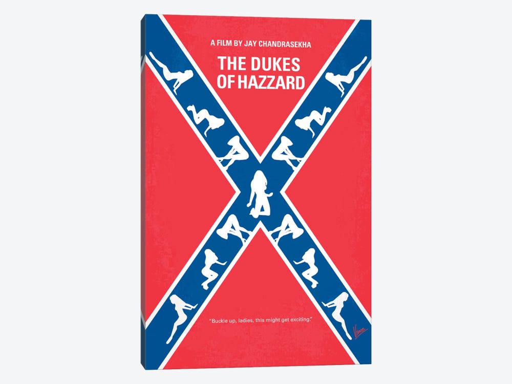 The Dukes Of Hazzard Minimal Movie Poster by Chungkong 1-piece Canvas Art Print