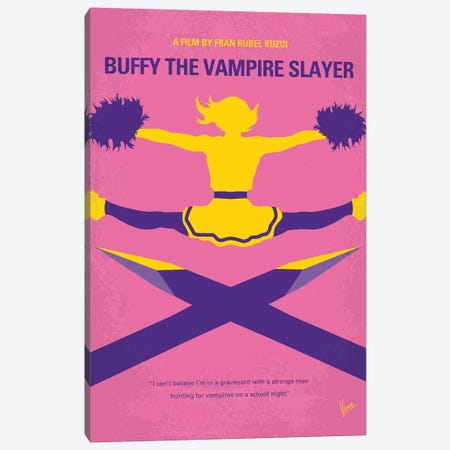 Buffy The Vampire Slayer Minimal Movie Poster Canvas Print #CKG1242} by Chungkong Canvas Wall Art