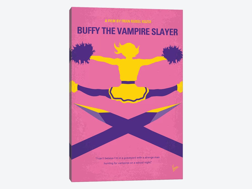 Buffy The Vampire Slayer Minimal Movie Poster by Chungkong 1-piece Canvas Art