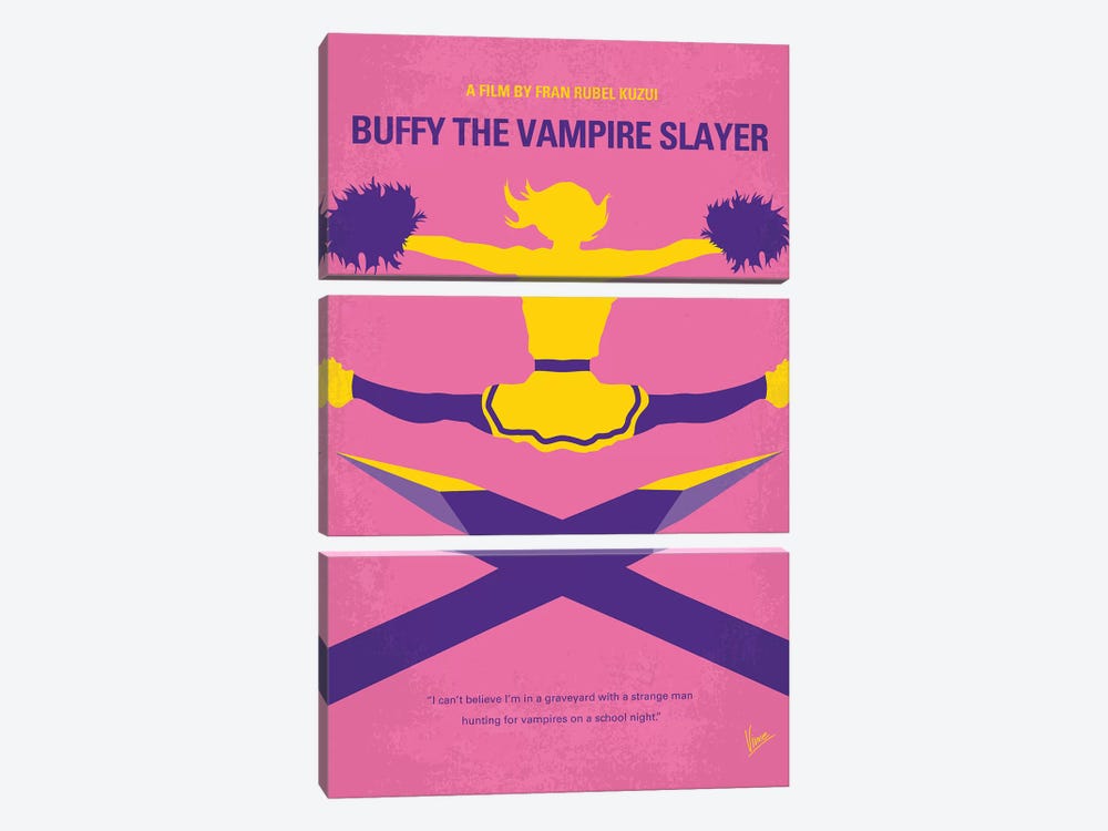 Buffy The Vampire Slayer Minimal Movie Poster by Chungkong 3-piece Canvas Artwork