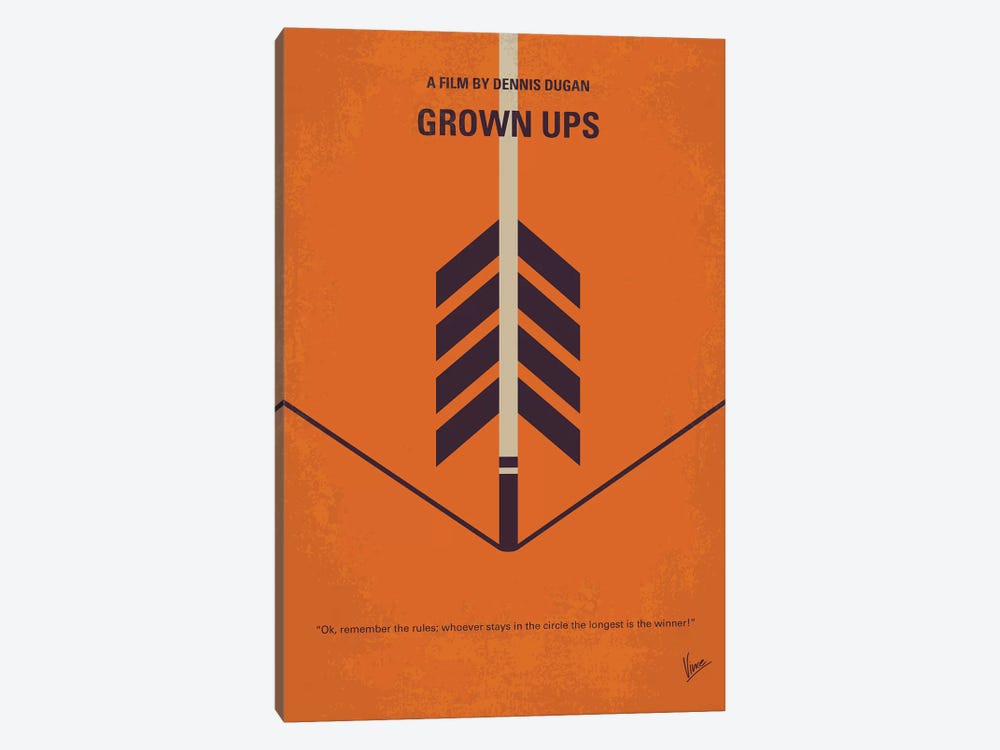 Grow Ups Minimal Movie Poster by Chungkong 1-piece Canvas Print