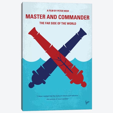 Master And Commander Minimal Movie Poster Canvas Print #CKG1244} by Chungkong Canvas Print