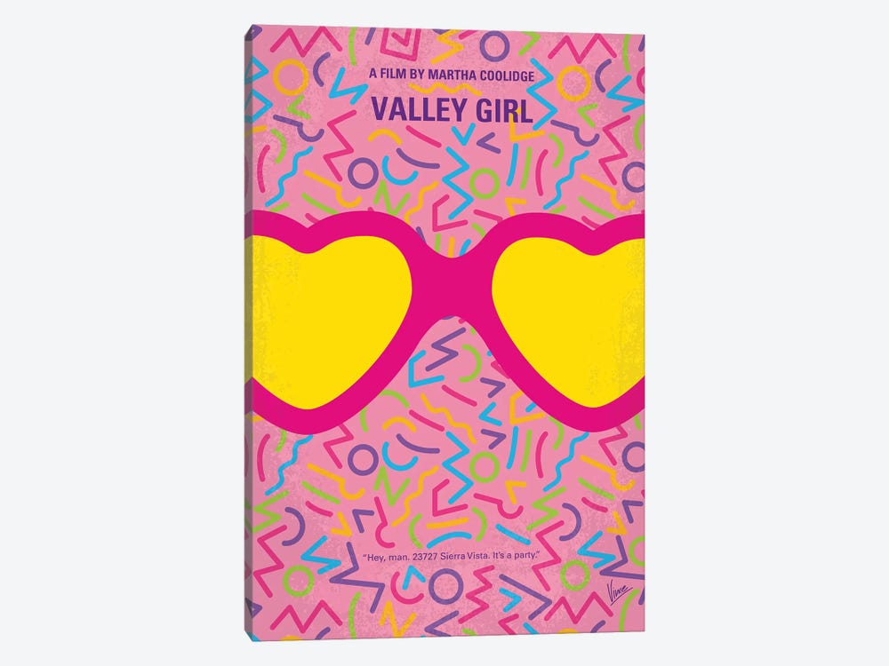 Valley Girl Minimal Movie Poster by Chungkong 1-piece Canvas Art Print