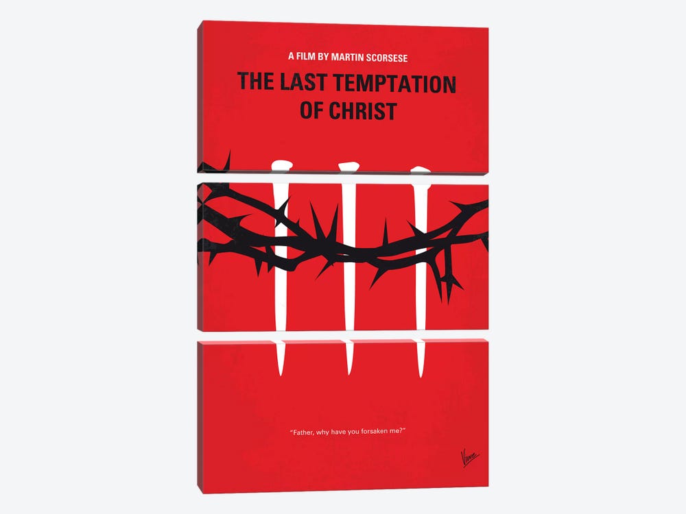 The Last Temptation Of Christ Minimal Movie Poster by Chungkong 3-piece Canvas Wall Art