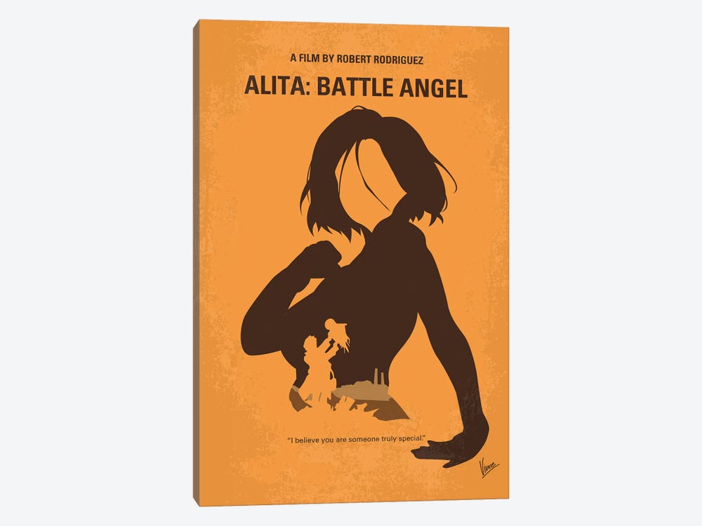 Alita Battle Angel Minimal Movie Poster by Chungkong 1-piece Art Print