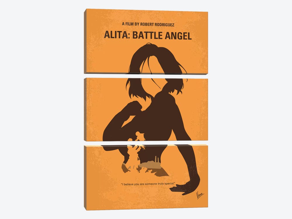 Alita Battle Angel Minimal Movie Poster by Chungkong 3-piece Art Print