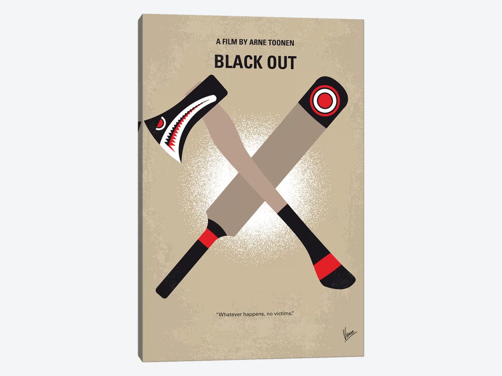 Black Out Minimal Movie Poster by Chungkong 1-piece Canvas Artwork