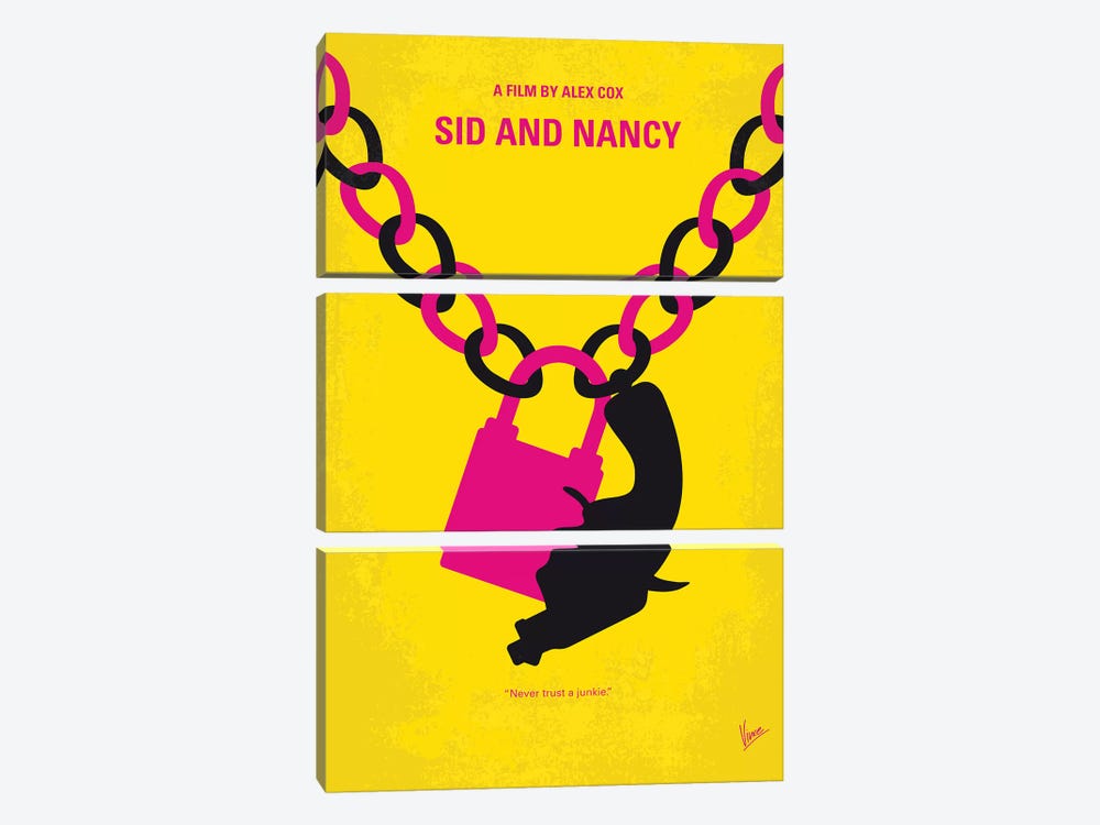 Sid And Nancy Minimal Movie Poster by Chungkong 3-piece Art Print