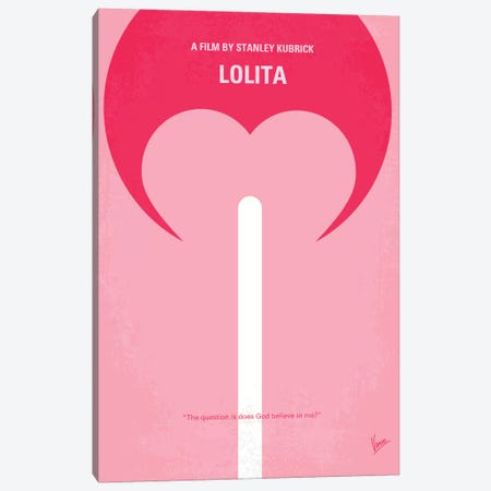 Lolita Minimal Movie Poster Canvas Print #CKG124} by Chungkong Art Print