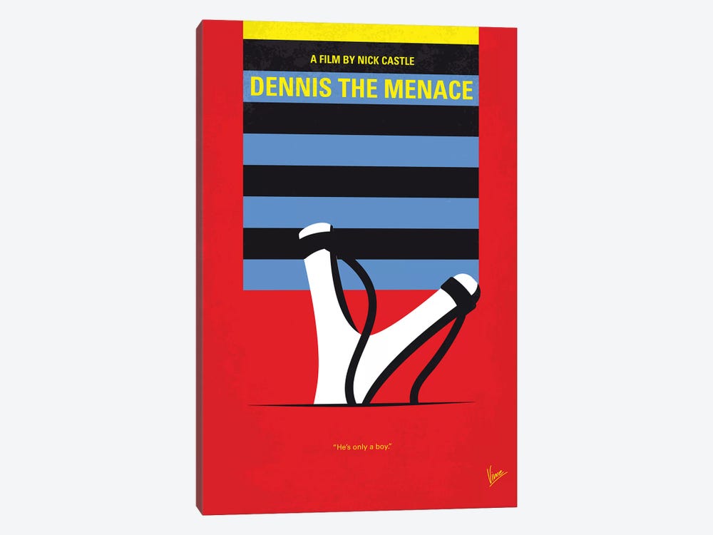 Dennis The Menace Minimal Movie Poster by Chungkong 1-piece Canvas Artwork